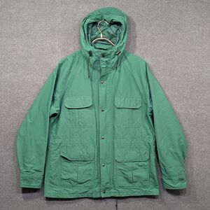 Vintage Cabelas Rain Jacket Mens Large Goretex Hood Hunting Fishing Lined Green